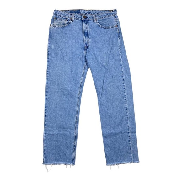 Vintage Men' 1999 Y2K Levi's 505 Blue Light Wash Regular Straight Leg Fit-38x30 - Picture 1 of 8